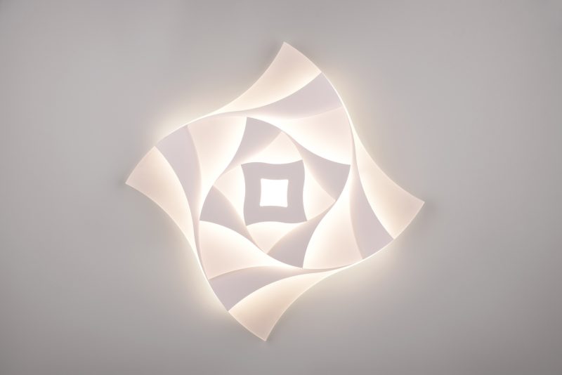 Moderne witte vierkante plafonnière Akita - Afbeelding 4