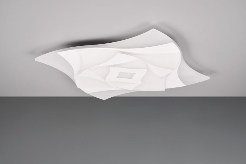 Moderne witte vierkante plafonnière Akita - Afbeelding 5