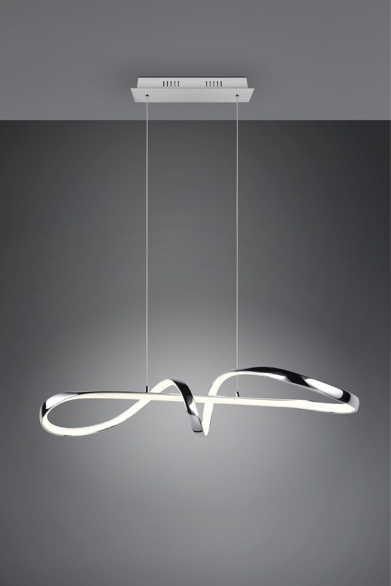 Moderne zilveren gedraaide hanglamp Padua - Afbeelding 3