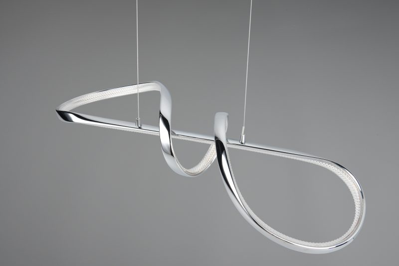 Moderne zilveren gedraaide hanglamp Padua - Afbeelding 5