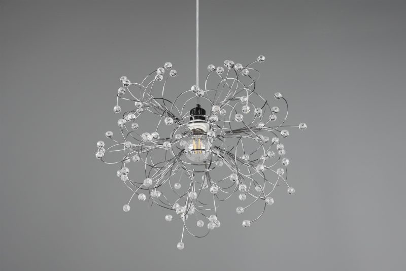 Moderne zilveren hanglamp glasaccenten Gloria - Afbeelding 5