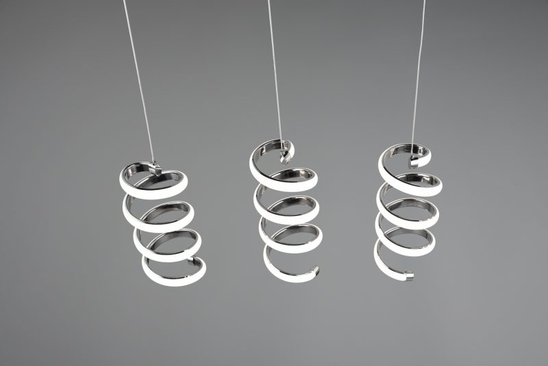 Moderne zilveren hanglamp spiralen Laola - Afbeelding 2