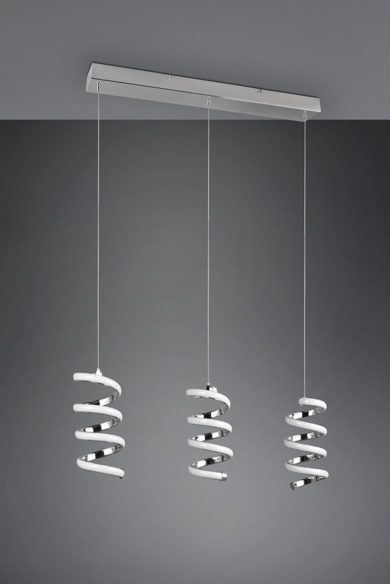 Moderne zilveren hanglamp spiralen Laola - Afbeelding 4