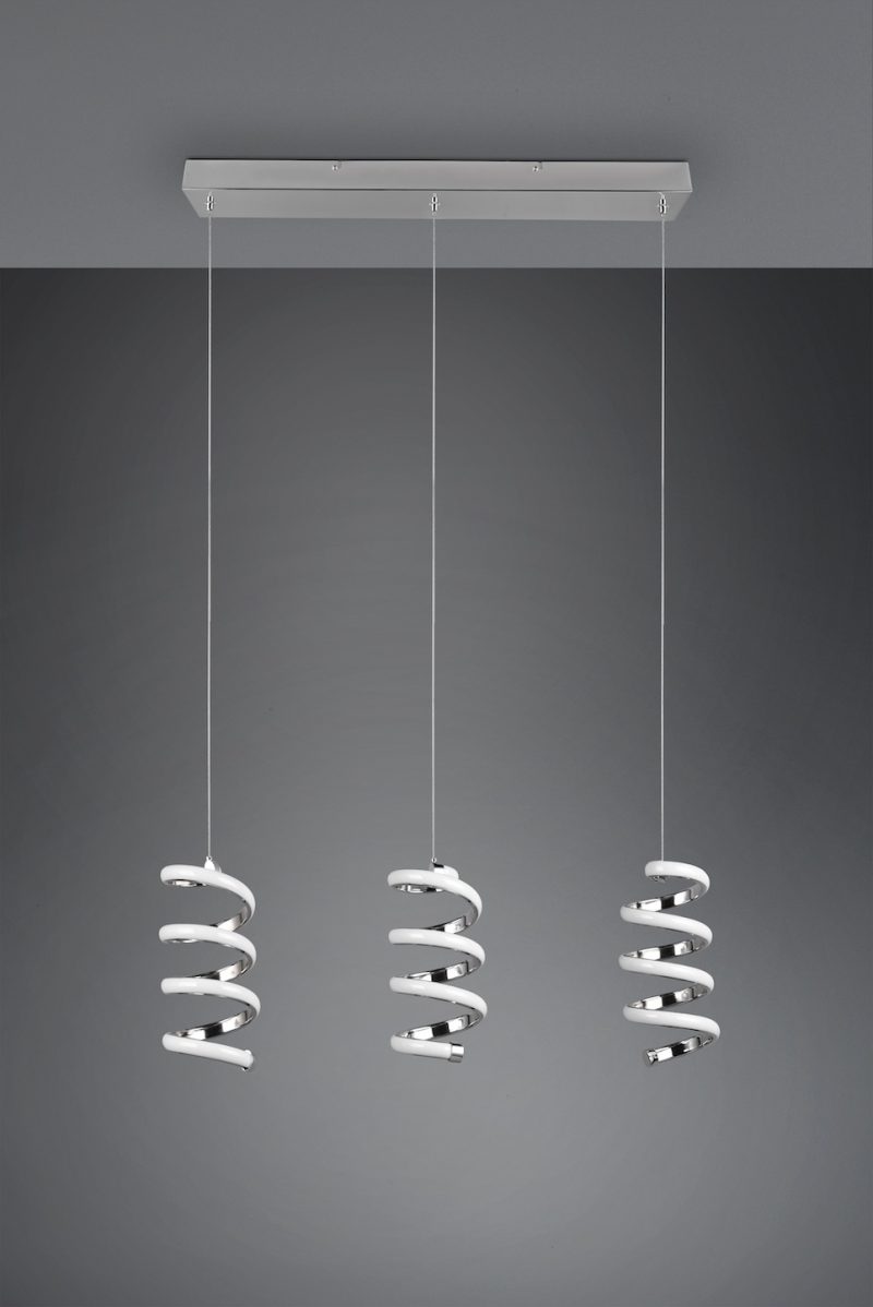 Moderne zilveren hanglamp spiralen Laola - Afbeelding 5