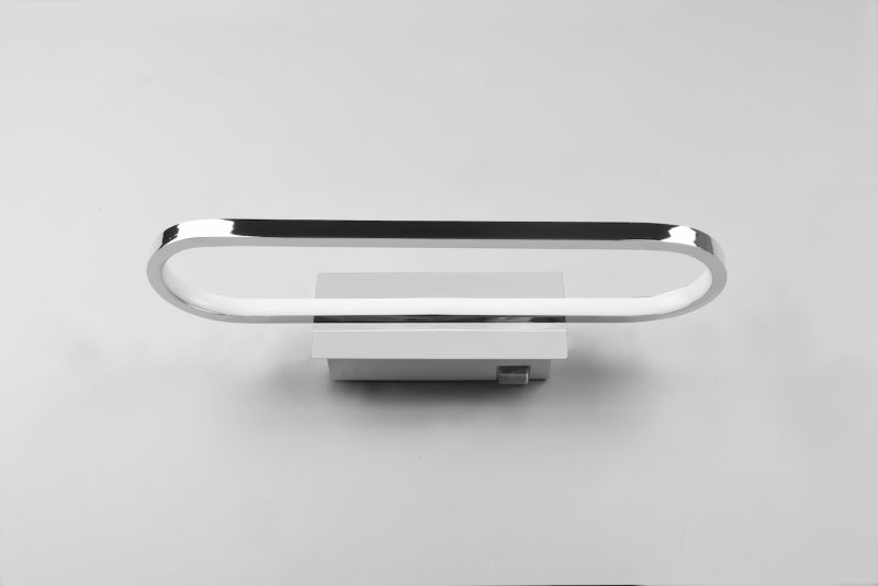 Moderne zilveren ovale wandlamp Gianni - Afbeelding 3