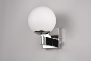 Zilveren wandlamp