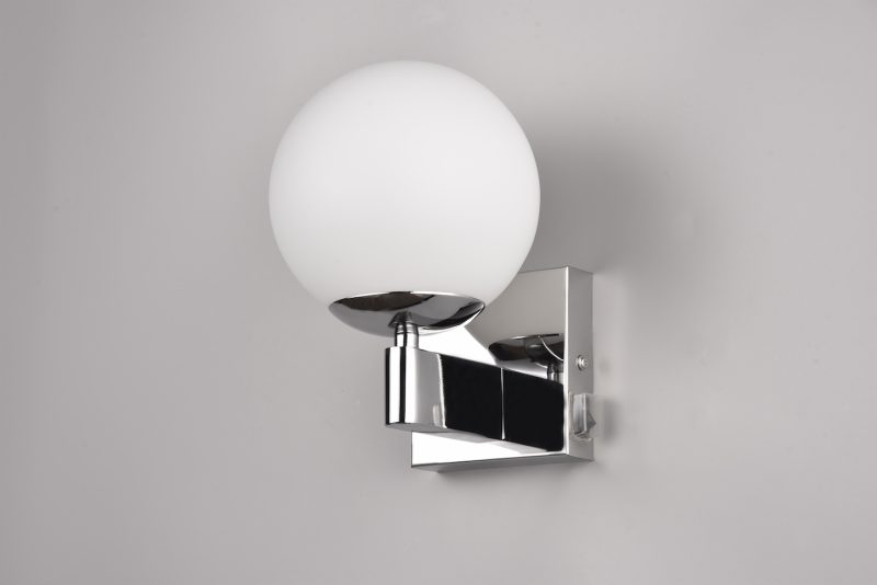 Zilveren wandlamp