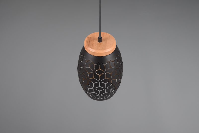 Moderne zwart met gouden hanglamp Bidar - Afbeelding 4