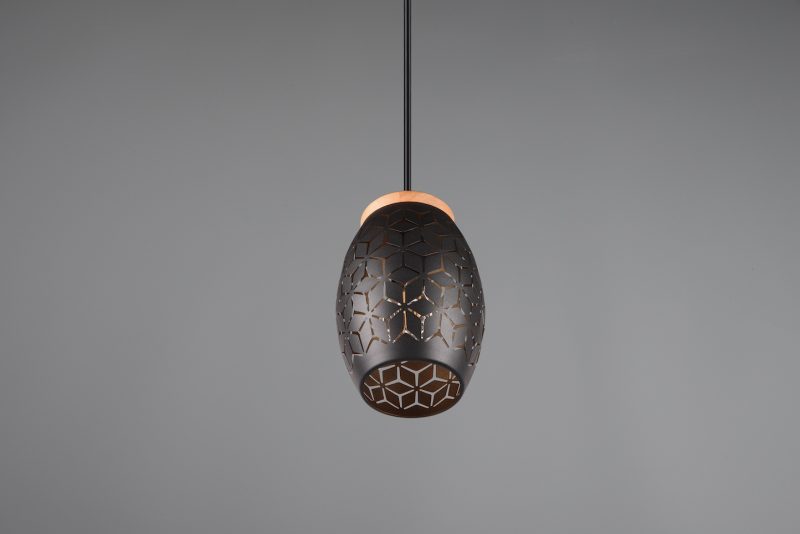 Moderne zwart met gouden hanglamp Bidar - Afbeelding 5