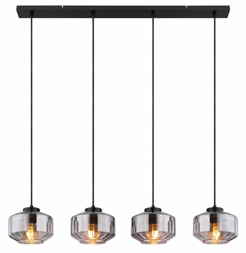 Moderne zwart metalen hanglamp Globo Christiana - Afbeelding 2
