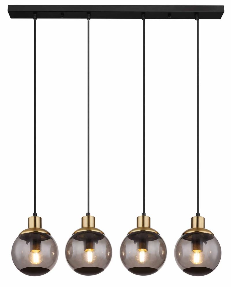 Moderne zwarte bollen hanglamp Globo Potter - Afbeelding 2