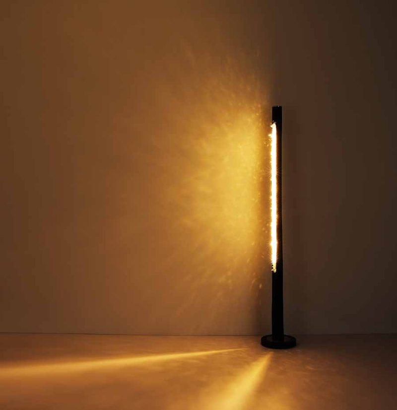Moderne zwarte buisvormige vloerlamp Globo Felicitas - Afbeelding 5