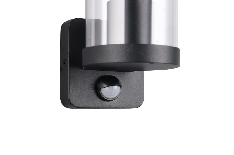 Moderne zwarte buitenlamp met glas Bonito - Afbeelding 2