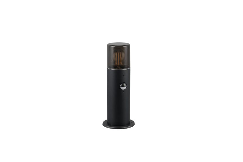 Moderne zwarte buitenlamp met rookglas Hoosic - Afbeelding 3