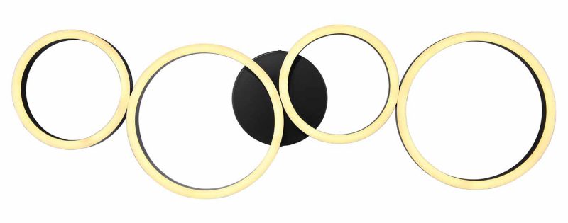 Moderne zwarte cirkels plafondlamp Globo Venosa - Afbeelding 3