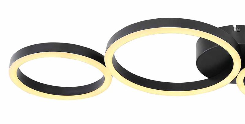 Moderne zwarte cirkels plafondlamp Globo Venosa - Afbeelding 4