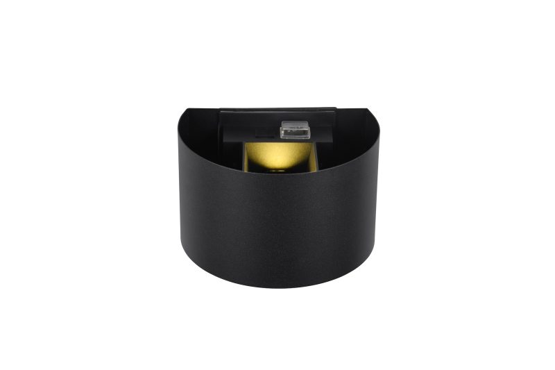 Moderne zwarte halfronde buitenlamp Talent - Afbeelding 4