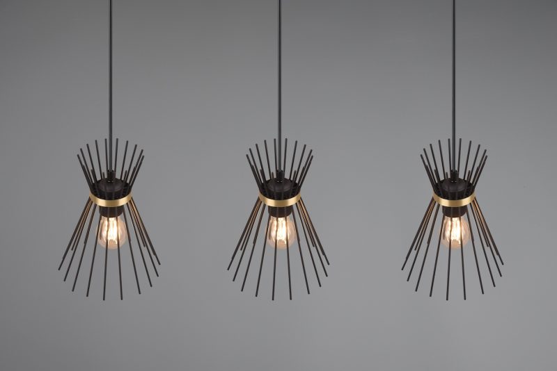 Moderne zwarte hanglamp drie lichtpunten Rod - Afbeelding 2
