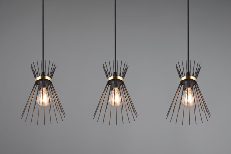Moderne zwarte hanglamp drie lichtpunten Rod - Afbeelding 3