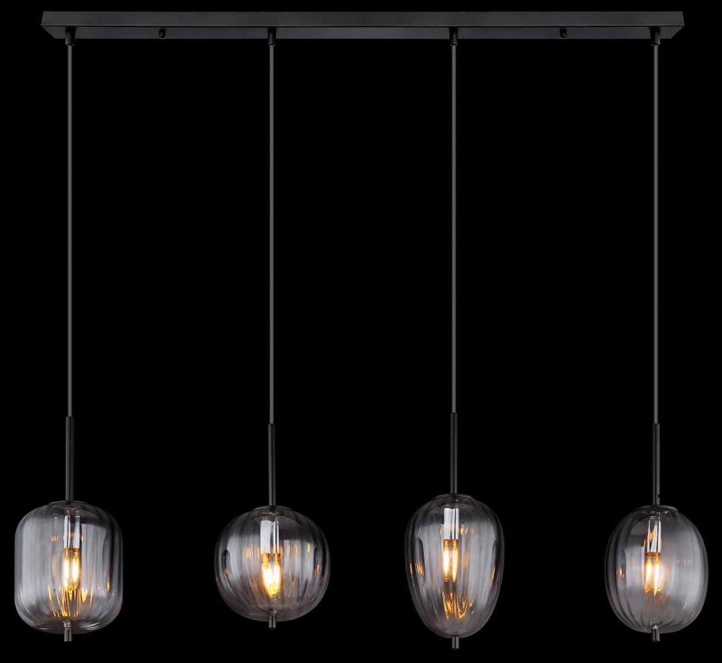 Moderne zwarte hanglamp metaal Globo Attila - Afbeelding 5