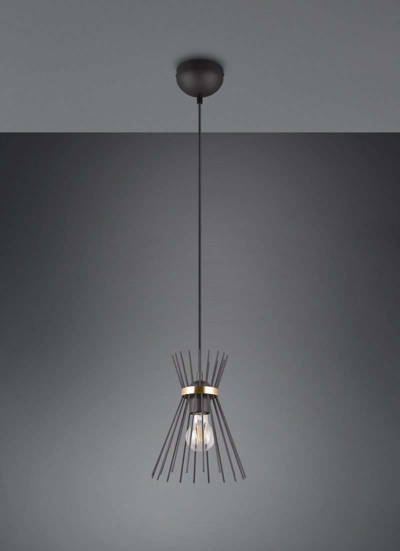 Moderne zwarte hanglamp staafjes Rod - Afbeelding 3