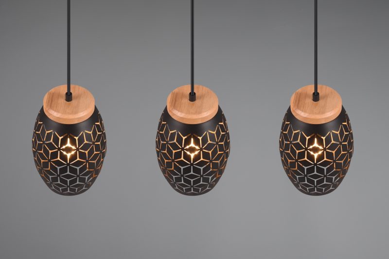 Moderne zwarte hanglampen met goud Bidar - Afbeelding 2