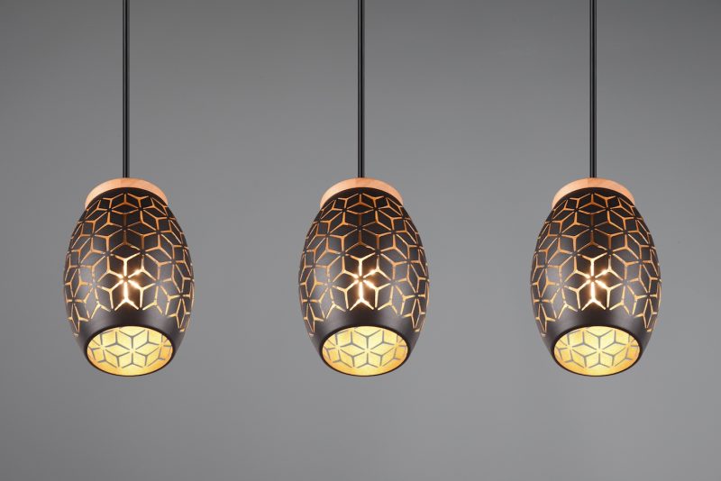 Moderne zwarte hanglampen met goud Bidar - Afbeelding 3
