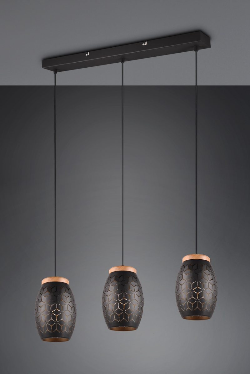 Moderne zwarte hanglampen met goud Bidar - Afbeelding 4