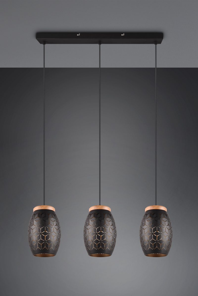 Moderne zwarte hanglampen met goud Bidar - Afbeelding 5