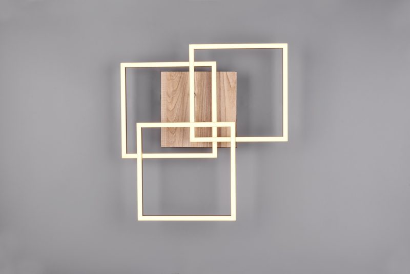 Moderne zwarte houten plafonnière Mobile - Afbeelding 3