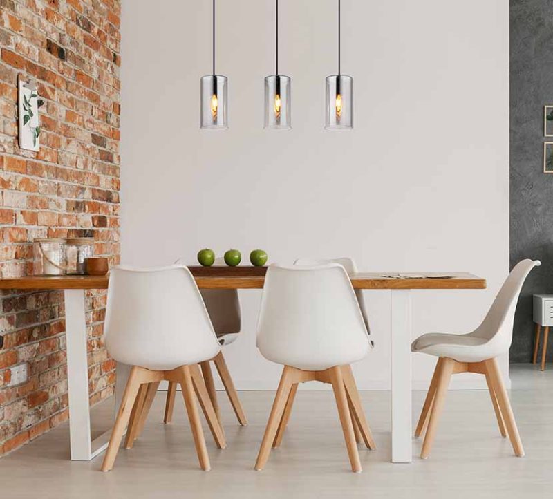 Moderne zwarte kokervormige hanglamp Globo Olly - Afbeelding 4