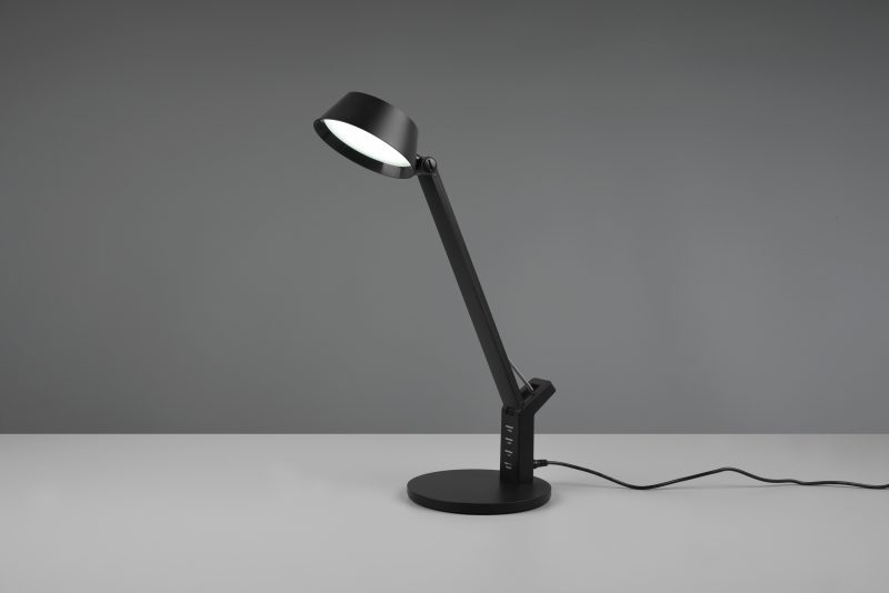 Moderne zwarte kunststof tafellamp Ava - Afbeelding 4