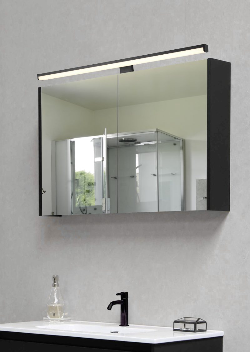 Moderne zwarte kunststof wandlamp Lino - Afbeelding 6