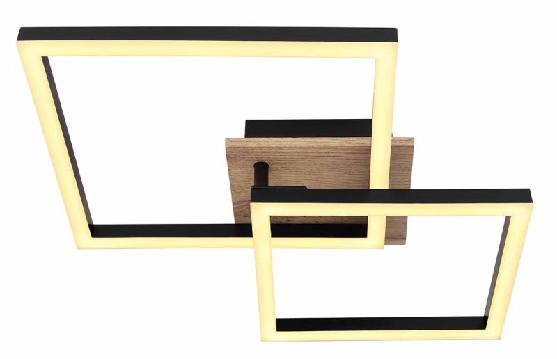 Moderne zwarte metalen plafondlamp Globo Bossy - Afbeelding 2