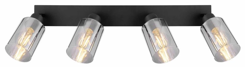 Moderne zwarte metalen spots Globo Hadera - Afbeelding 3