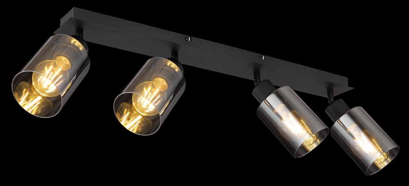 Moderne zwarte metalen spots Globo Hadera - Afbeelding 5