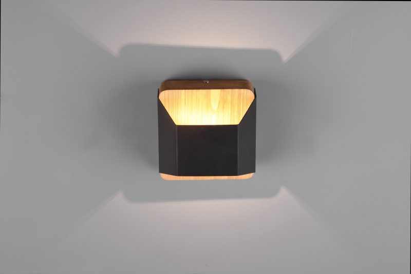 Moderne zwarte metalen wandlamp Arino - Afbeelding 3