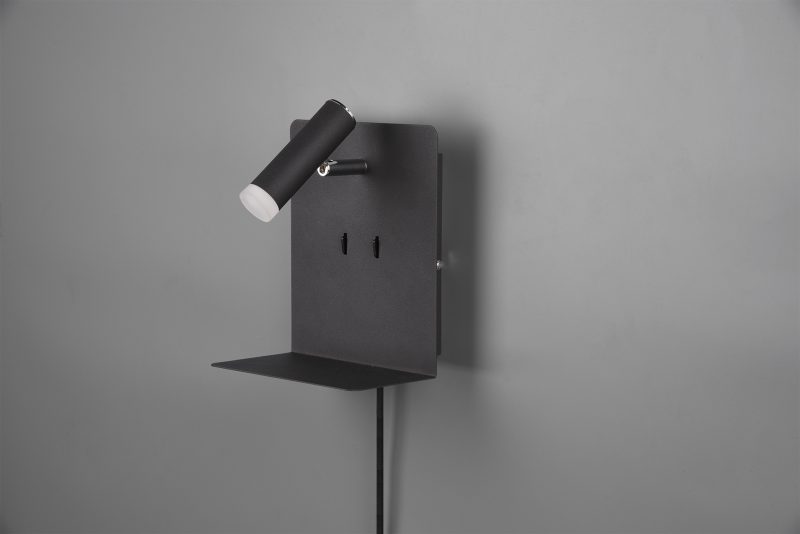 Moderne zwarte metalen wandlamp Element - Afbeelding 5