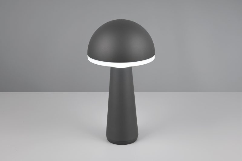Moderne zwarte paddenstoel oplaadbare tafellamp Fungo - Afbeelding 5