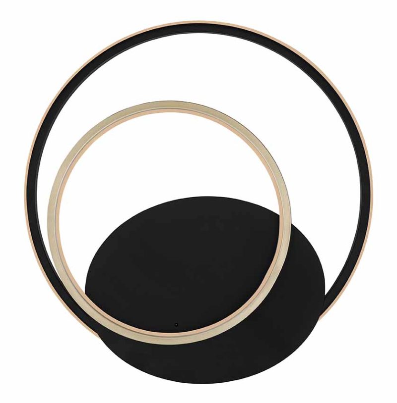 Moderne zwarte plafondlamp cirkels Globo Rodan - Afbeelding 2