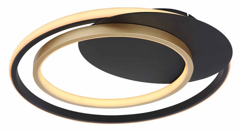 Moderne zwarte plafondlamp cirkels Globo Rodan - Afbeelding 4