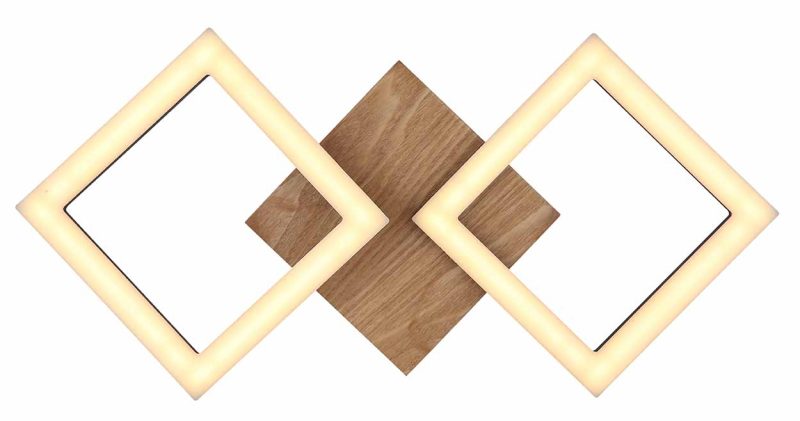 Moderne zwarte plafondlamp hout Globo Kerry - Afbeelding 3