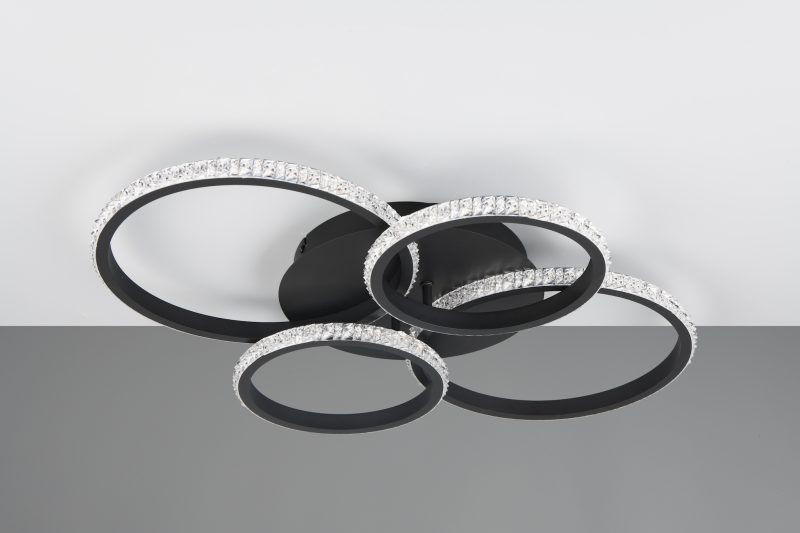 Moderne zwarte plafonnière diamant-effect Cires - Afbeelding 2