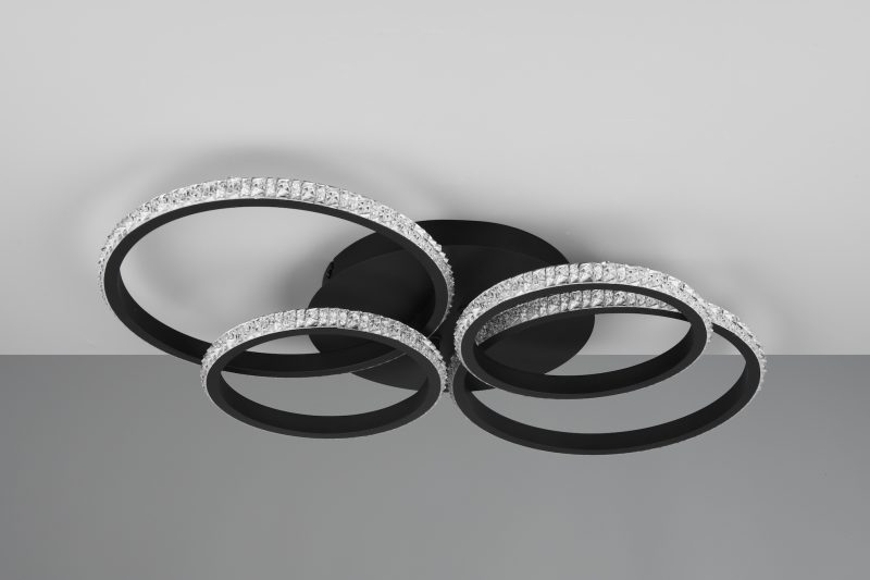 Moderne zwarte plafonnière diamant-effect Cires - Afbeelding 3