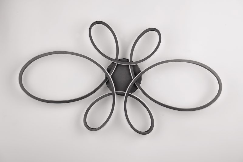 Moderne zwarte plafonnière rond Fly - Afbeelding 5