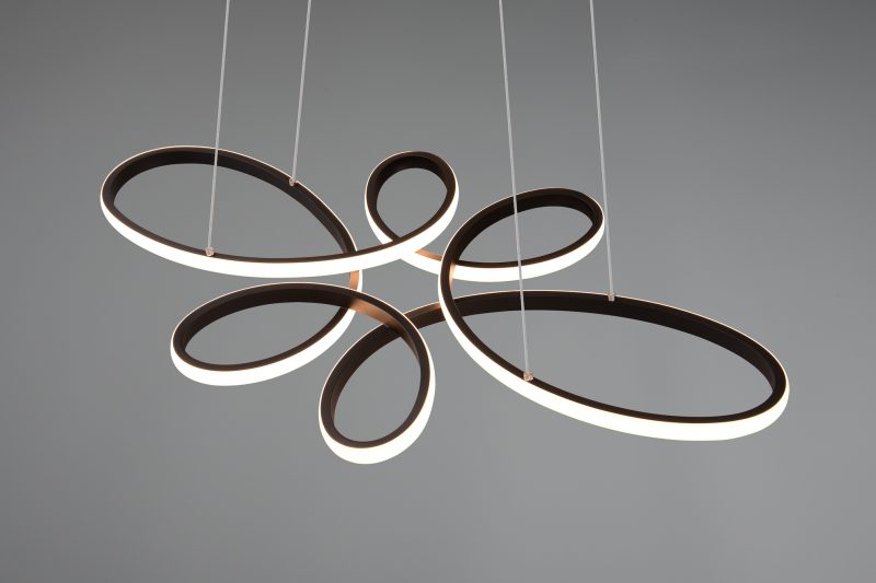 Moderne zwarte ronde hanglamp Fly - Afbeelding 4