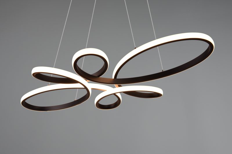 Moderne zwarte ronde hanglamp Fly - Afbeelding 5