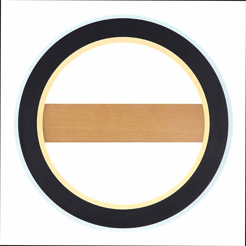 Moderne zwarte ronde plafondlamp Globo Mattia - Afbeelding 3