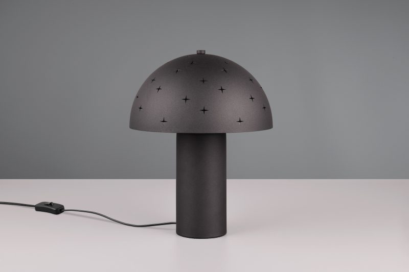 Moderne zwarte tafellamp paddenstoel Seta - Afbeelding 2