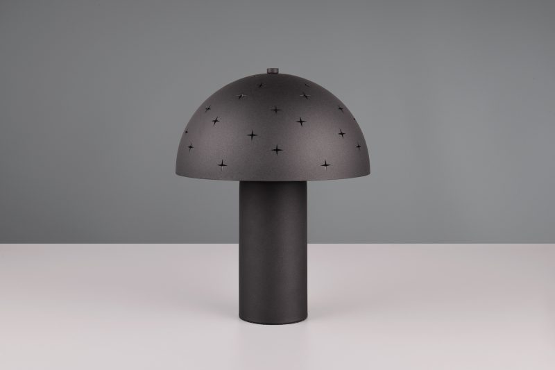 Moderne zwarte tafellamp paddenstoel Seta - Afbeelding 5